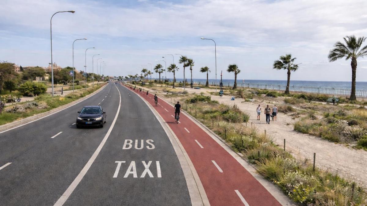 Recreación del proyecto de transformación de la avenida Adolfo Suárez.