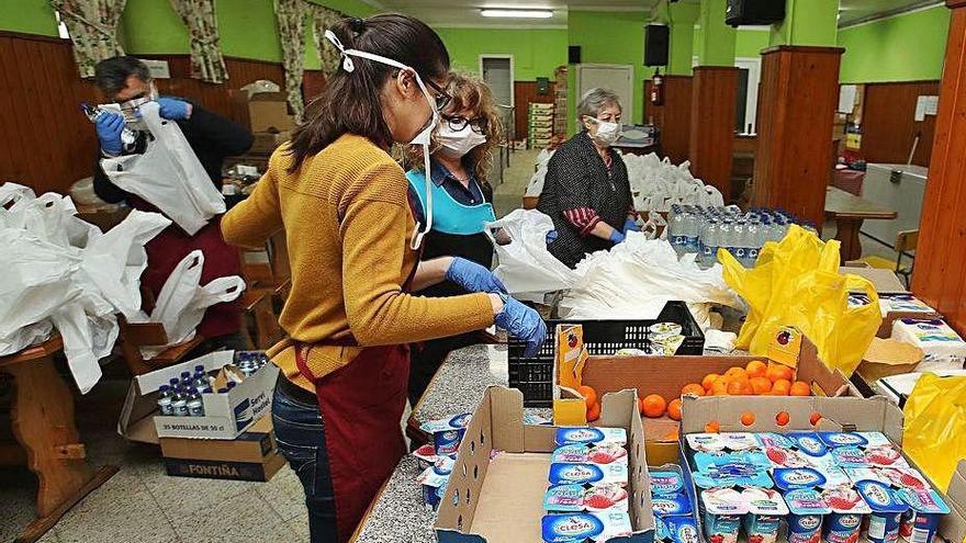 Voluntarias de un comedor social de Vigo este año.