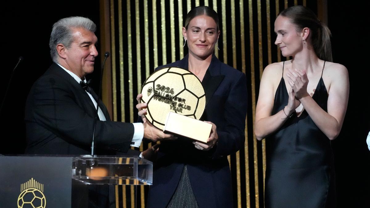 Laporta, junto a Alexia y Graham en la gala del Balón de Oro