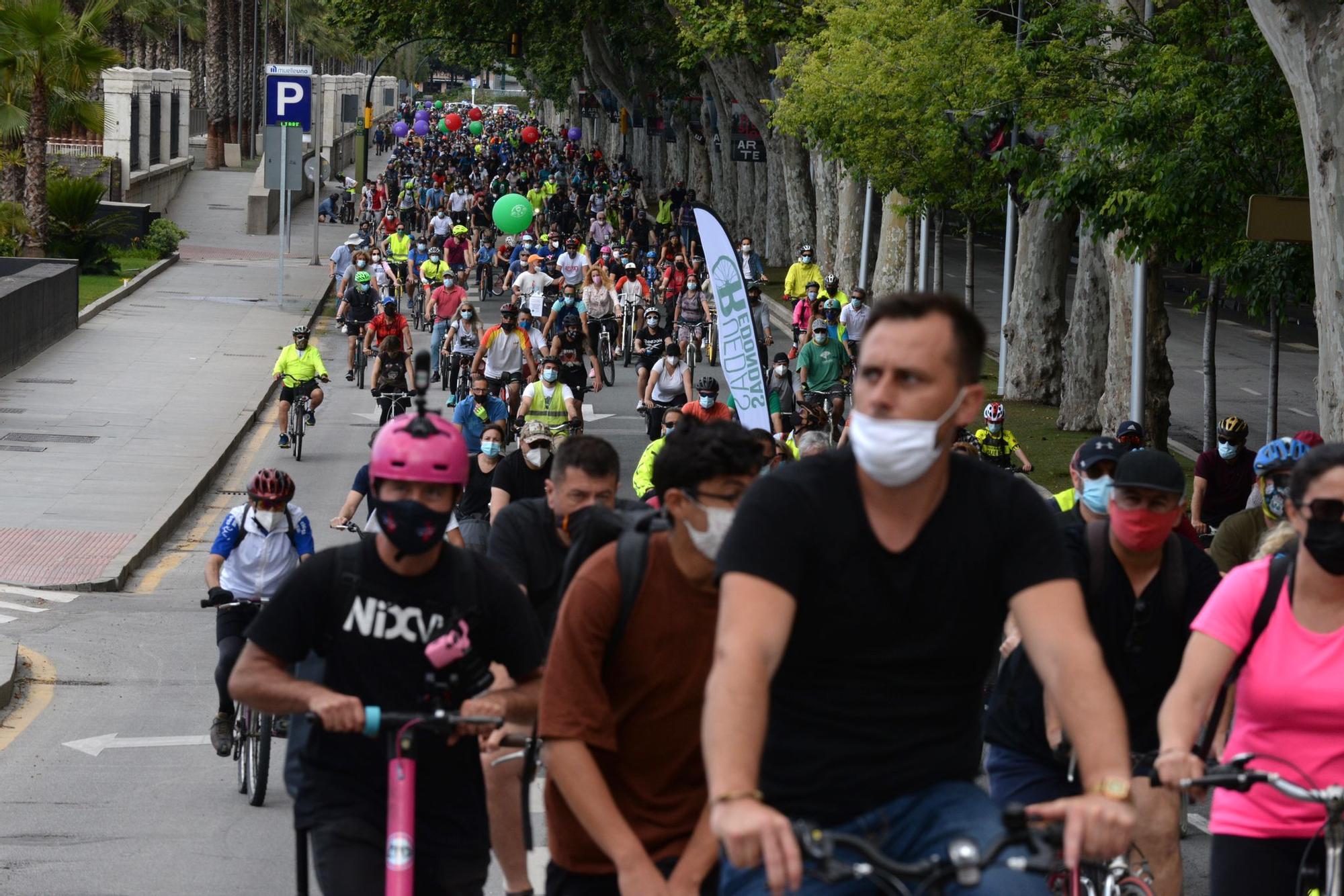 Bicifestación: Miles de ciclistas se manifiestan en Málaga por una movilidad sostenible