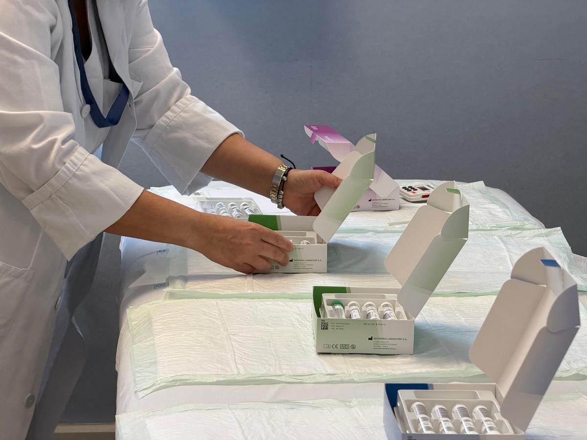 Material per fer les proves d'intolerància alimentària.