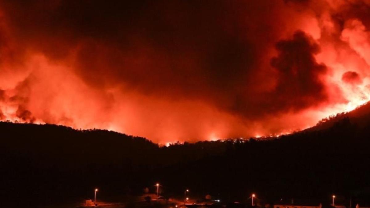 Portugal pide ayuda a España por el incendio en Castelo Branco, próximo a Cáceres
