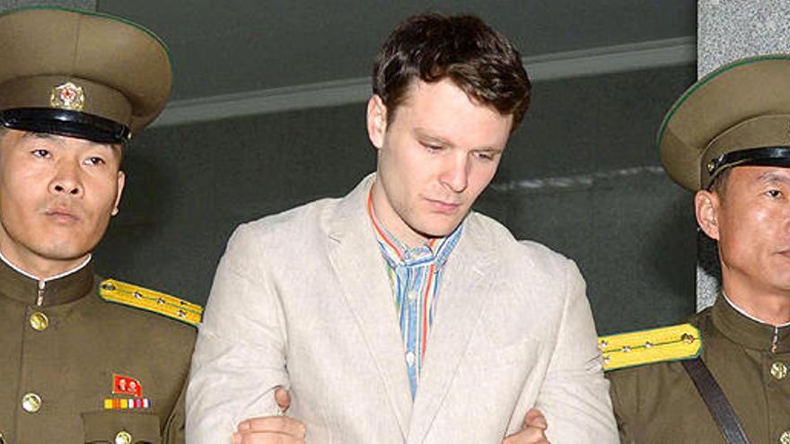 Otto Frederick Warmbier, el estudiante de EUU condenado.