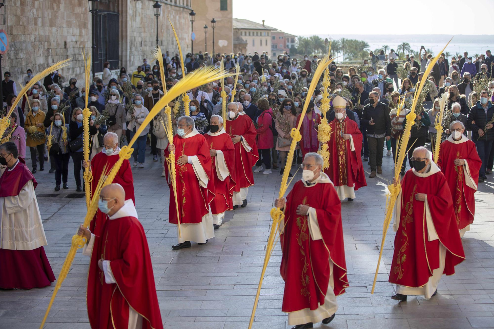 Un millar de personas participan en la fiesta del Ram en la Catedral