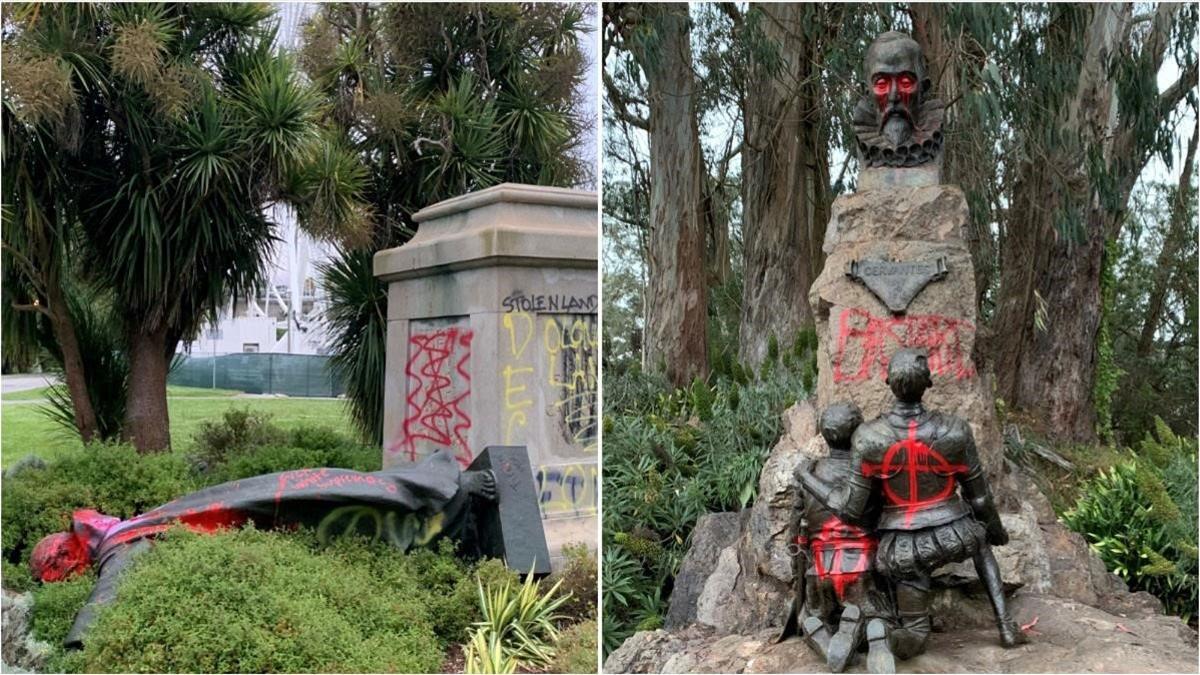 estatuas junipero serra y cervantes