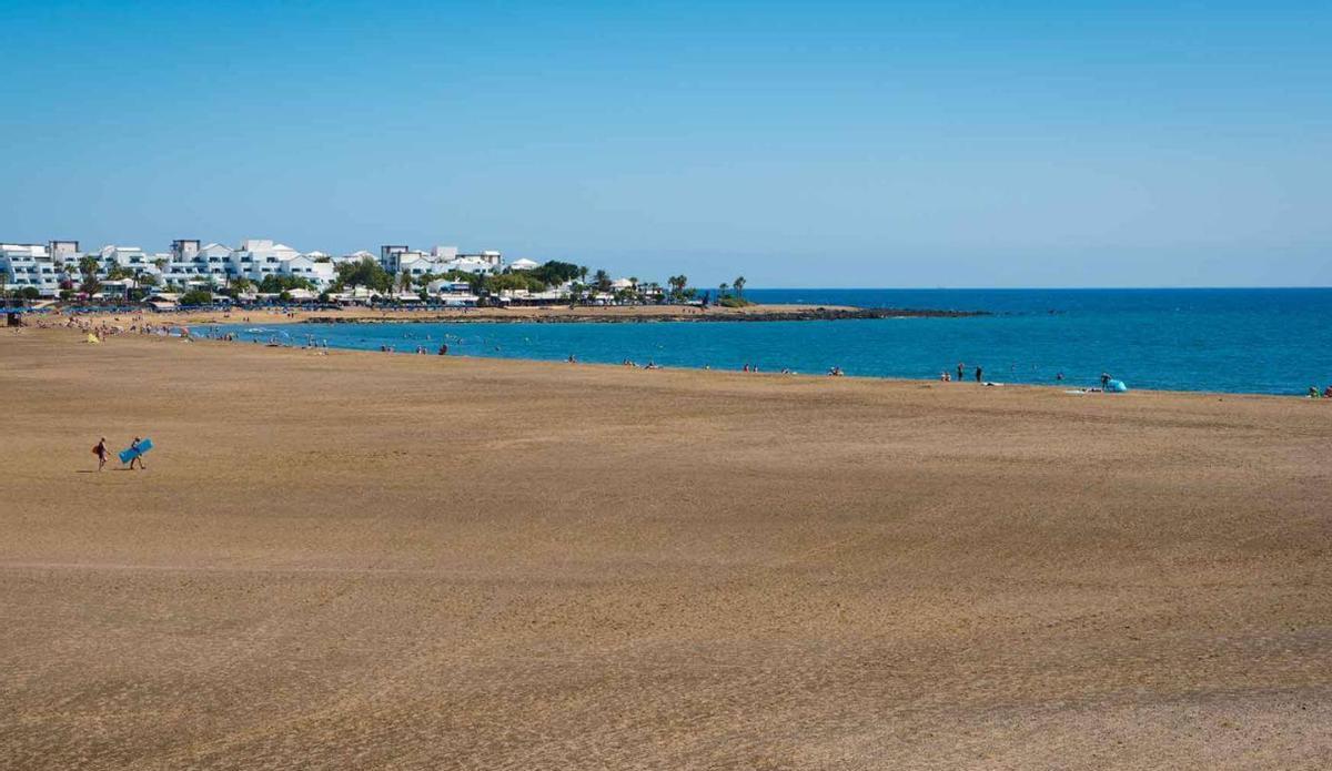 Playa de Los Pocillos, en Lanzarote.