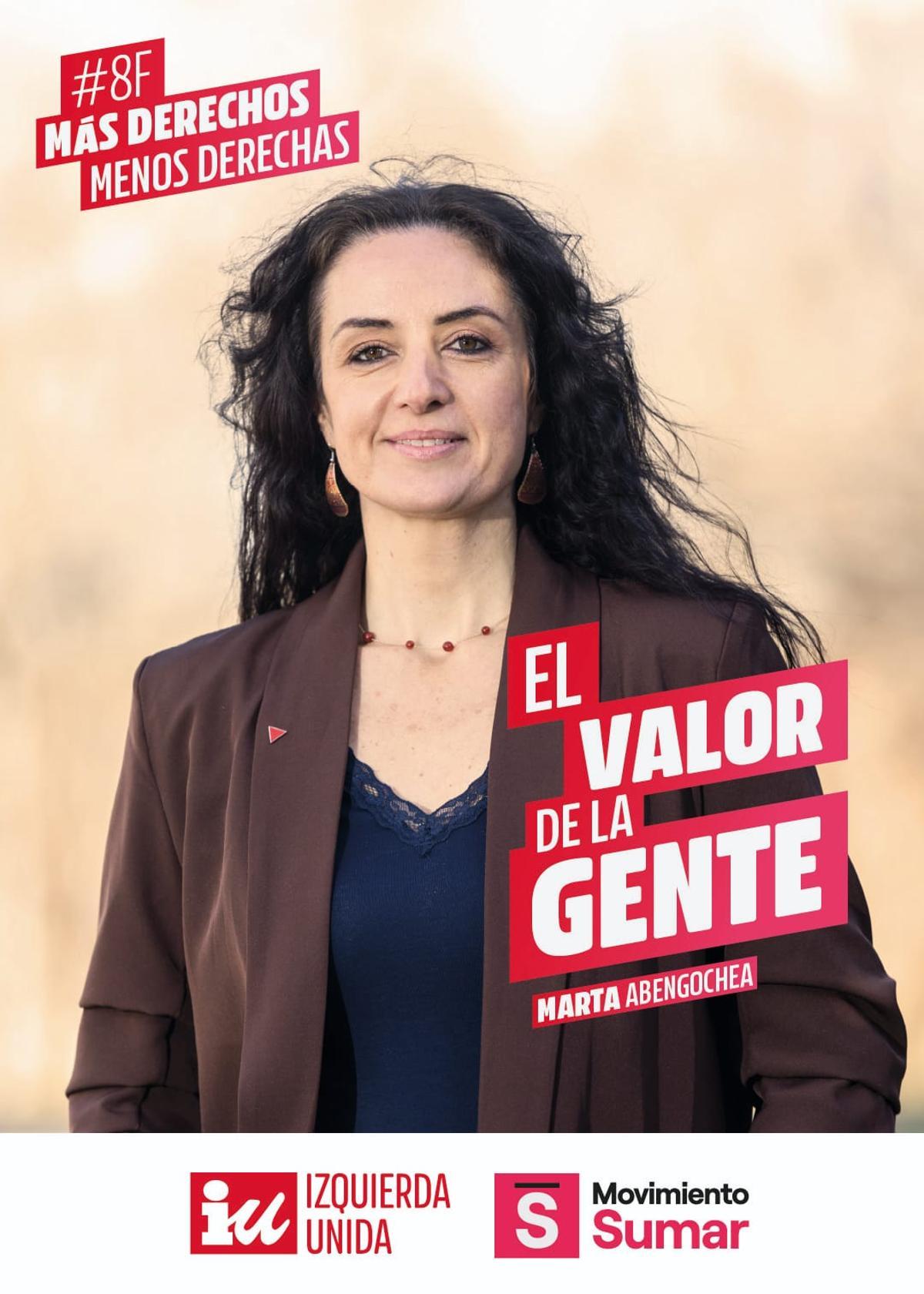 Cartel electoral de IU Aragón.