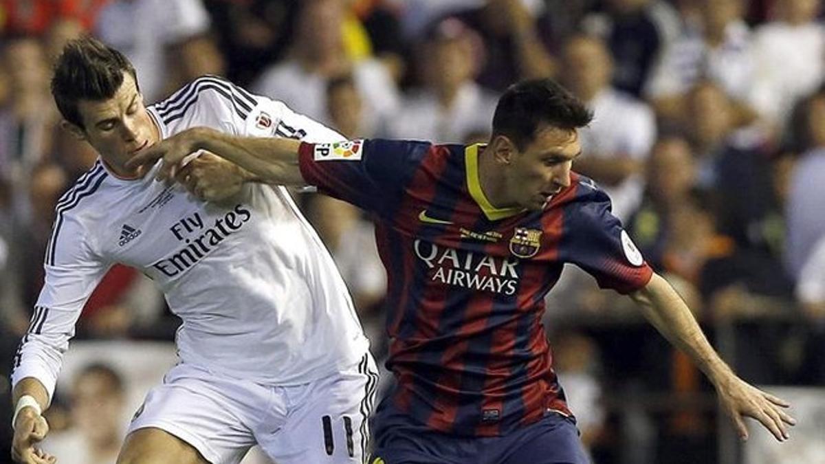 Leo Messi, durante un encuentro contra el Madrid
