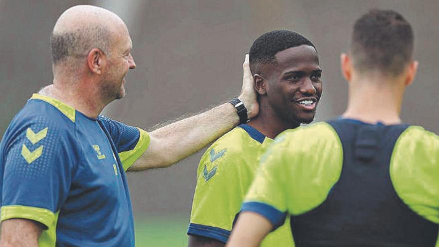 Jonathan Silva, en un entrenamiento de la UD Las Palmas.