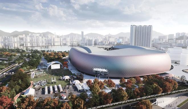El Kai Tak Sports Park será el estadio nacional de Hong Kong para sus equipos de fútbol y rugby. El nuevo estadio nacional podrá albergar hasta 50.000 espectadores.