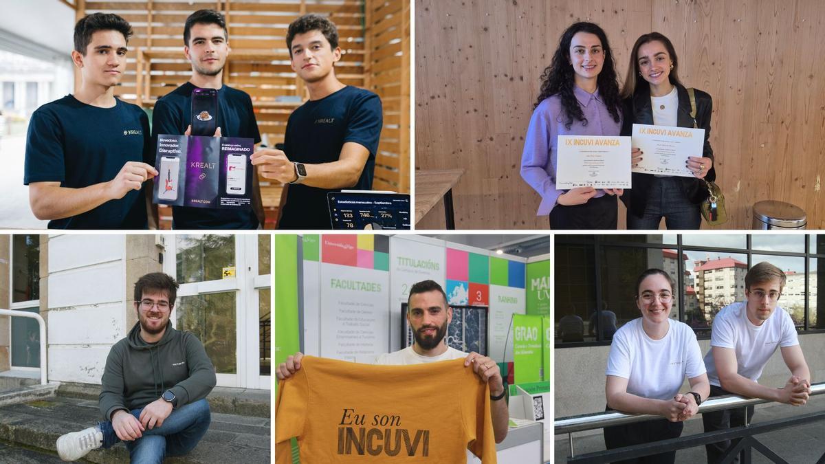 Universitarios responsables de varios proyectos seleccionados en los Premios Incuvi.