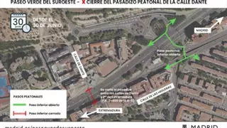 Avances en la A-5: finaliza la demolición del paso de Boadilla y se prepara el cierre del de la calle Dante