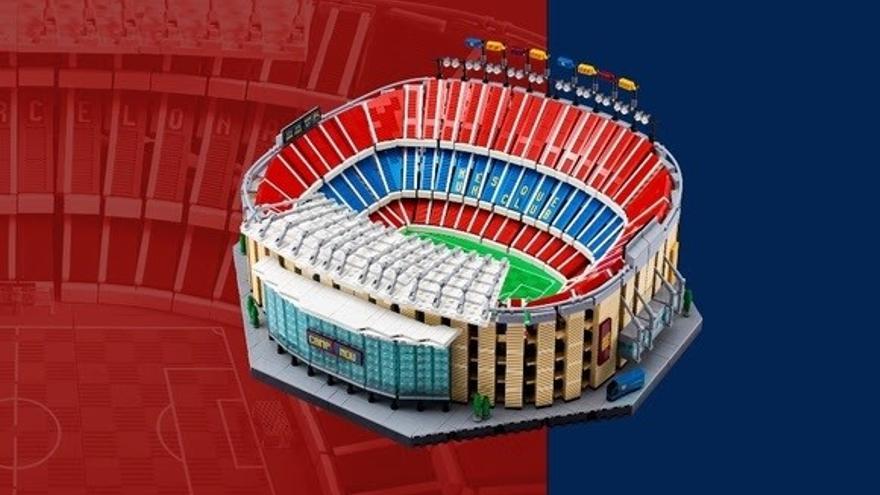 El set de l&#039;estadi del FC Barcelona, el Camp Nou, de la marca LEGO