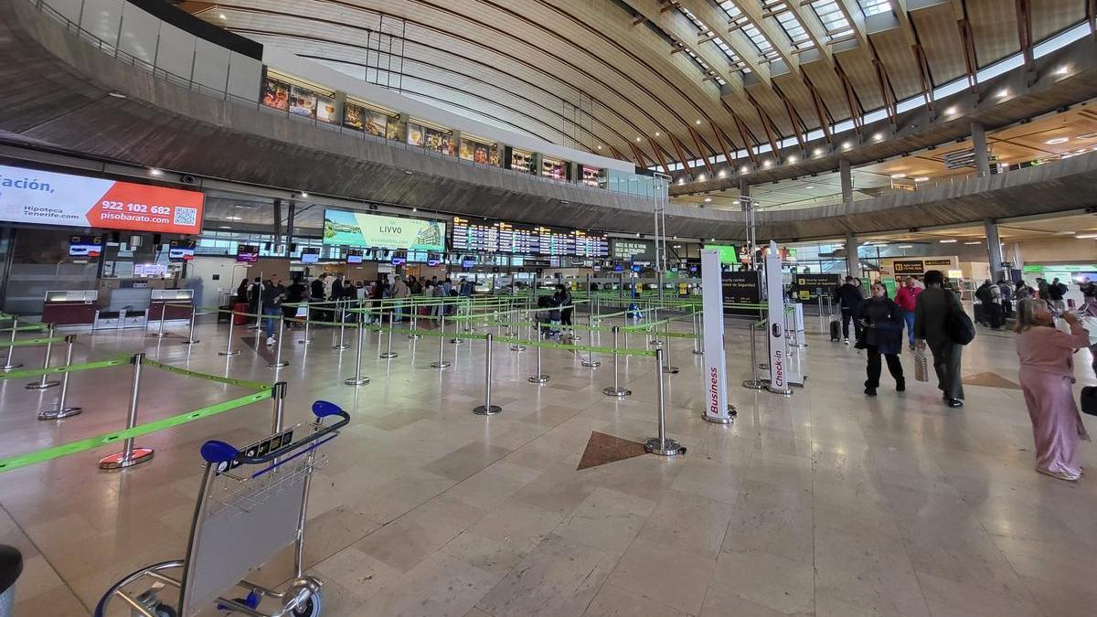Aeropuerto Tenerife Norte, este domingo.