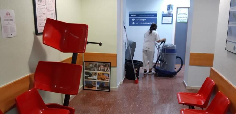 El temporal ha afectado al Hospital Vega Baja.