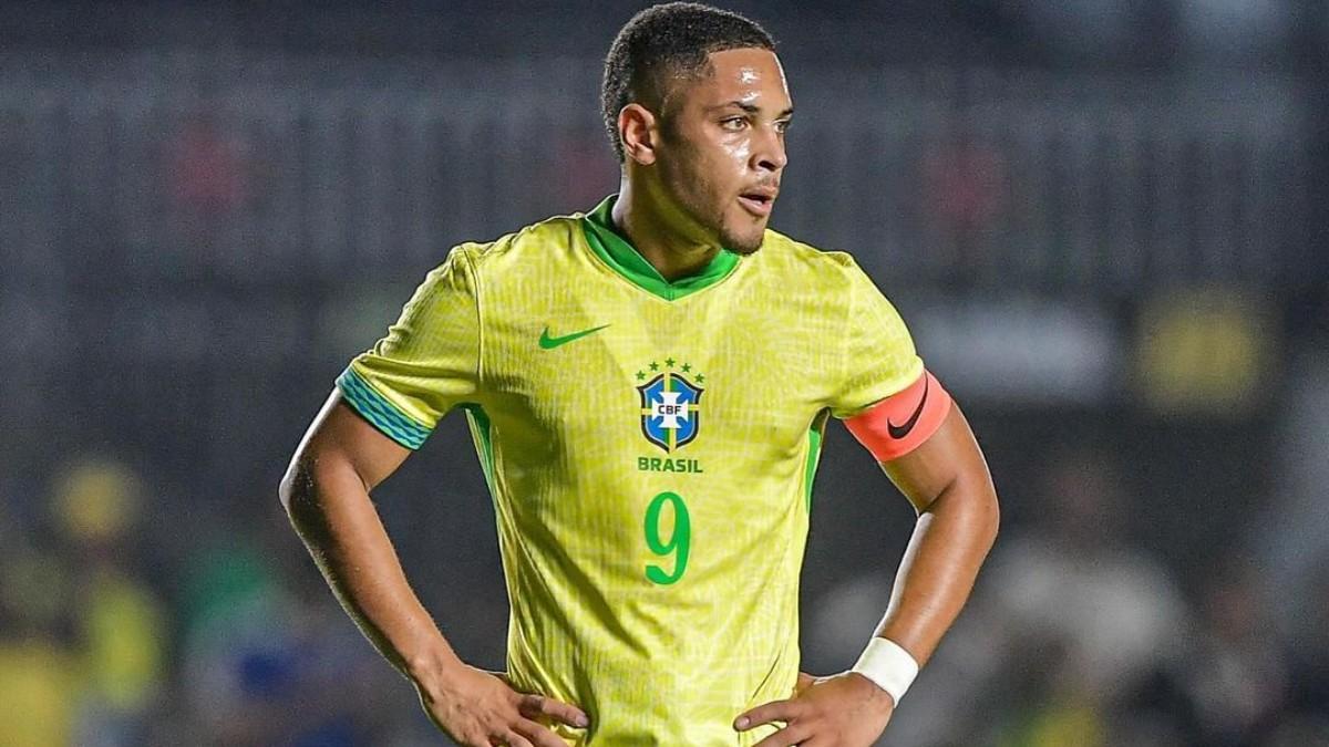 Vitor Roque, capitán de Brasil sub-20