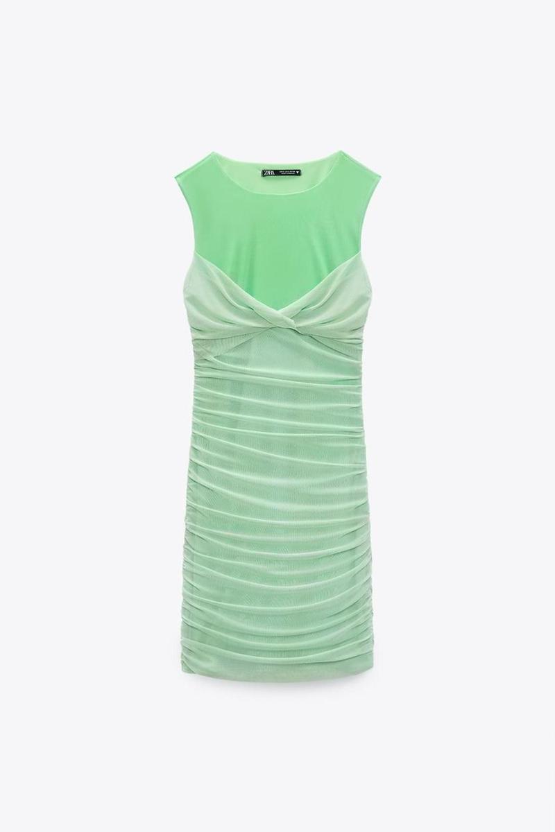 Vestido de tul estampado