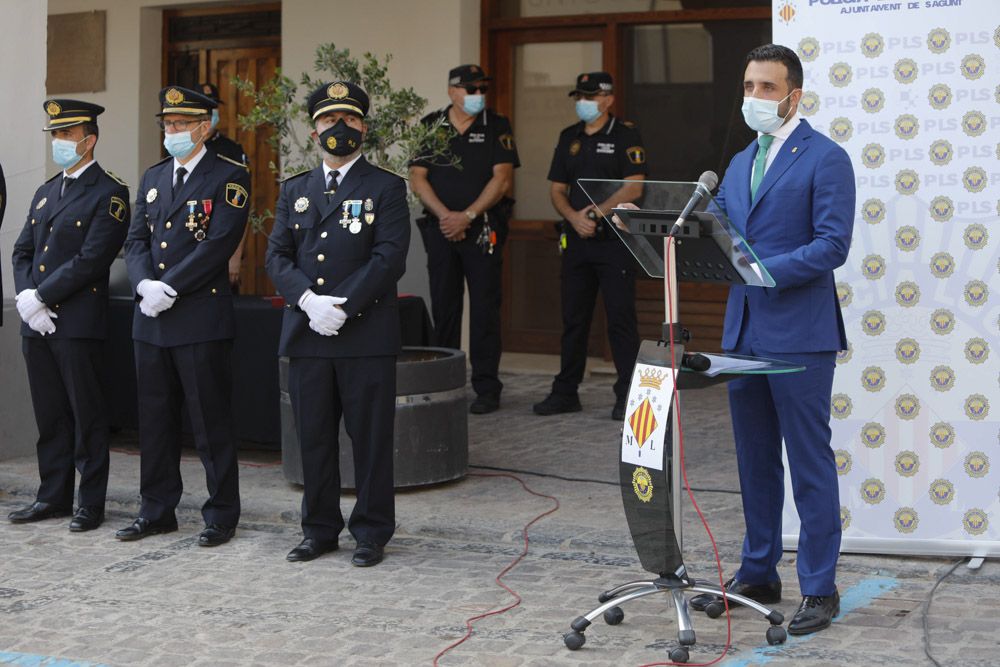 Acto institucional de la Policía Local en Sagunt.