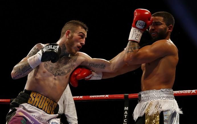 Cerefino Rodriguez in action with Sam Eggington