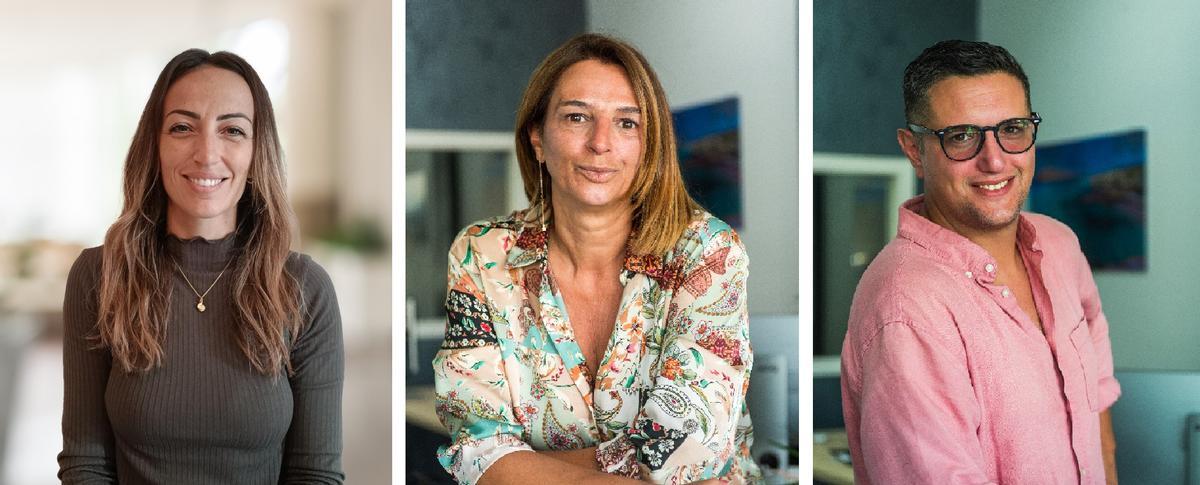 Parte del equipo de profesionales de Ibiza My Villa: Melissa, Monika y Riccardo.