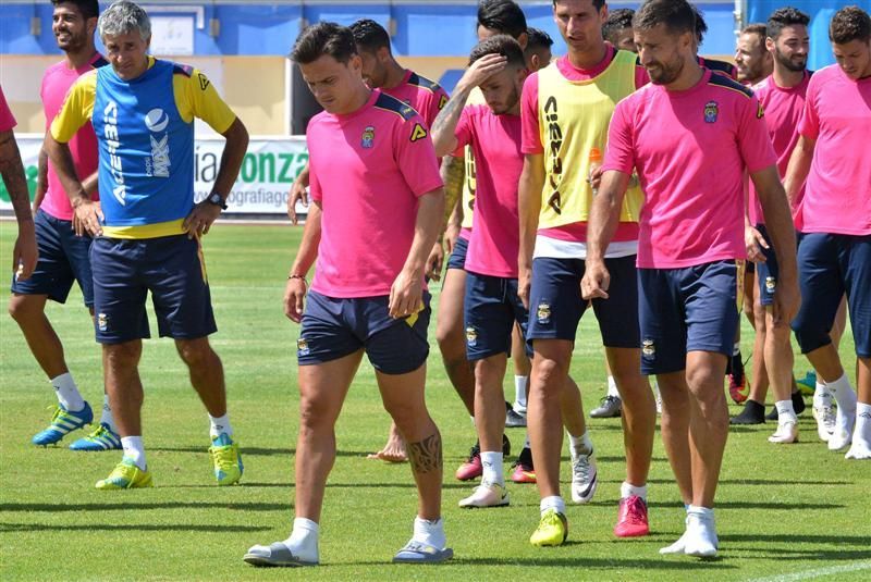 Fase final del entrenamiento de la UD Las Palmas