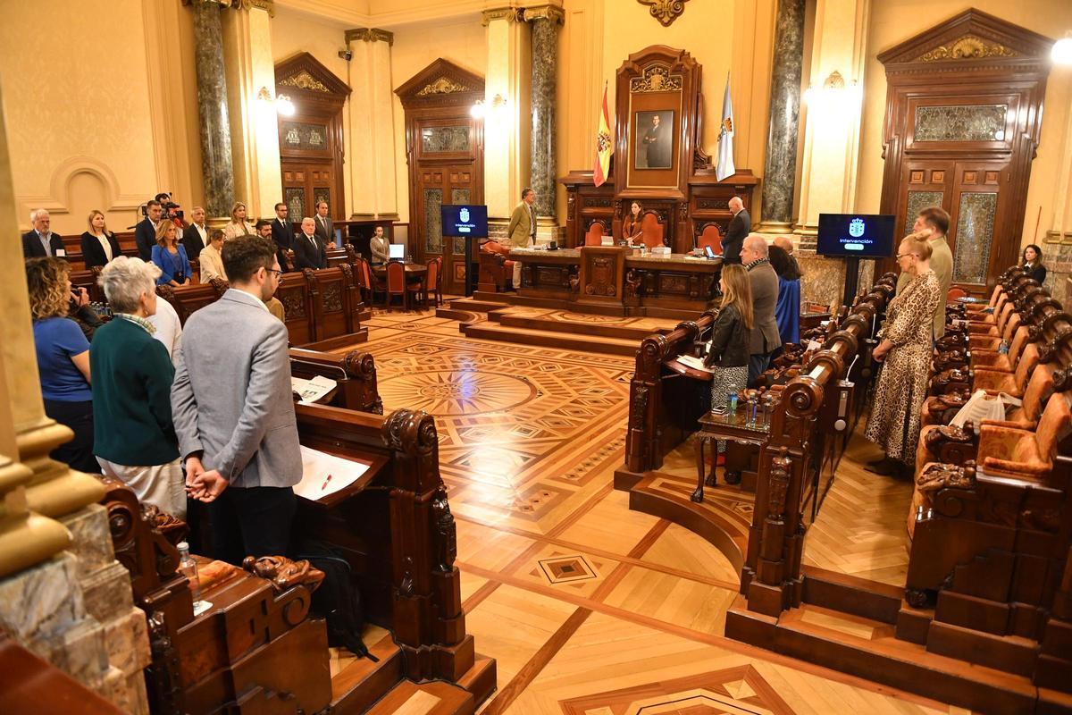 Imagen de un pleno municipal de A Coruña.