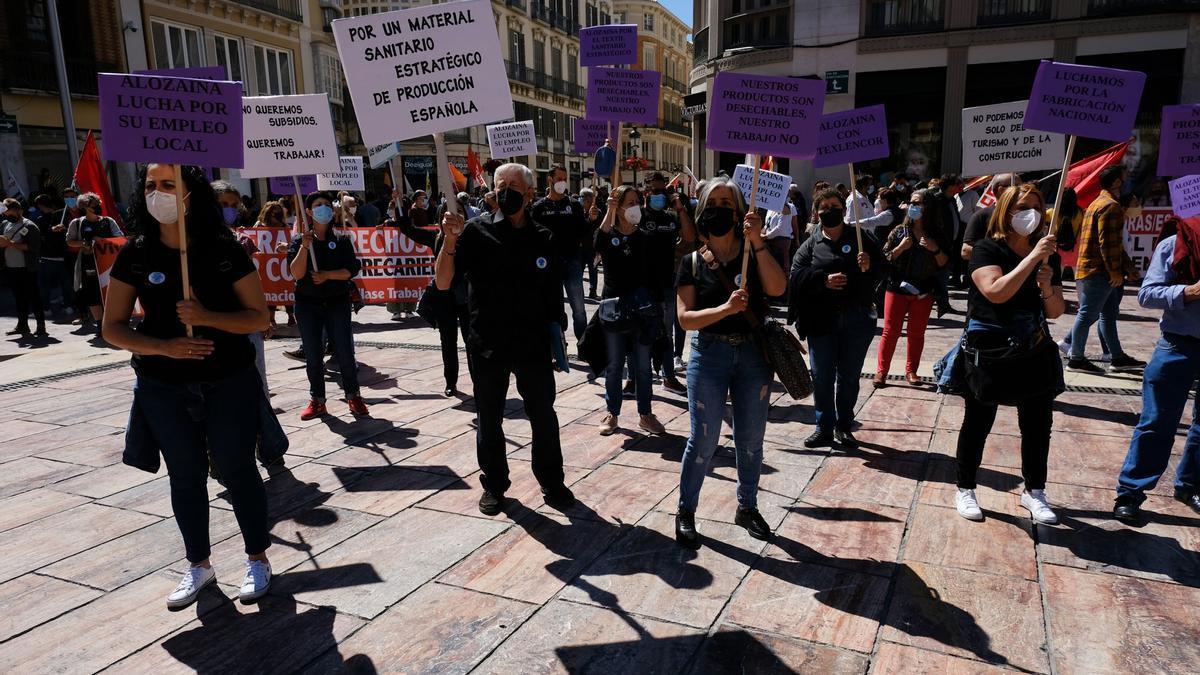 Manifestación del Primero de Mayo en Málaga capital