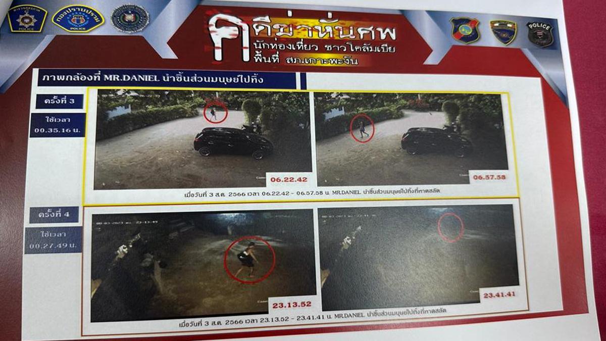 Las imágenes de las pruebas contra Sancho de la policía tailandesa