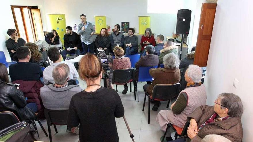 El alcalde, ayer, durante una de sus intervenciones en el &#039;Dillo Ti&#039;.