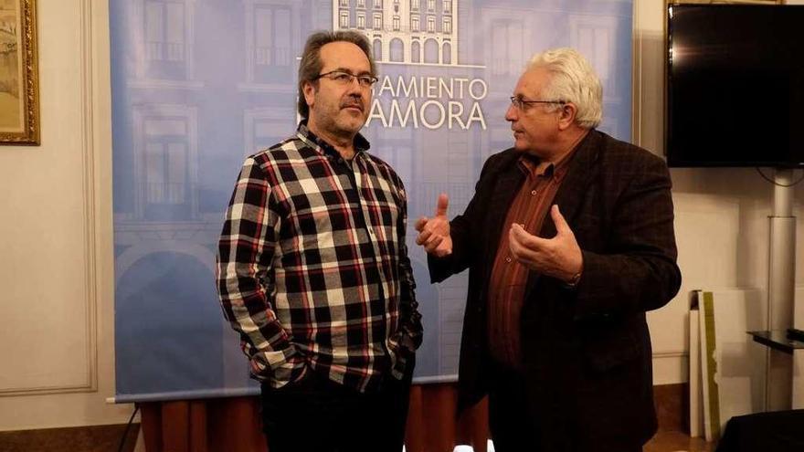 Francisco Guarido y José Carlos Calzada, concejal de Recaudación del Ayuntamiento de Zamora.