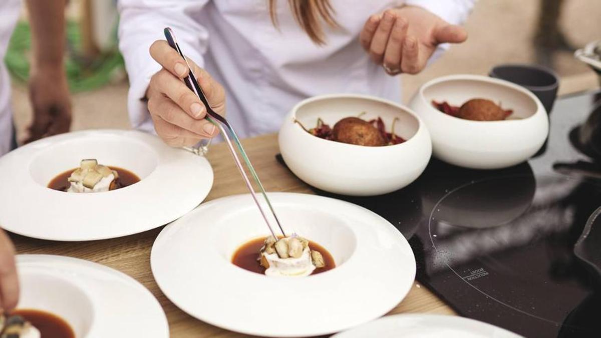 Imagen de una elaboración de alta cocina.