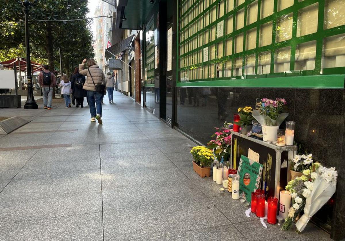 Altar colocado en Corrida en memoria de Malnero.