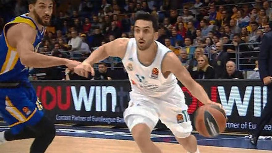 Campazzo, en una acción del Khimki-Real Madrid.