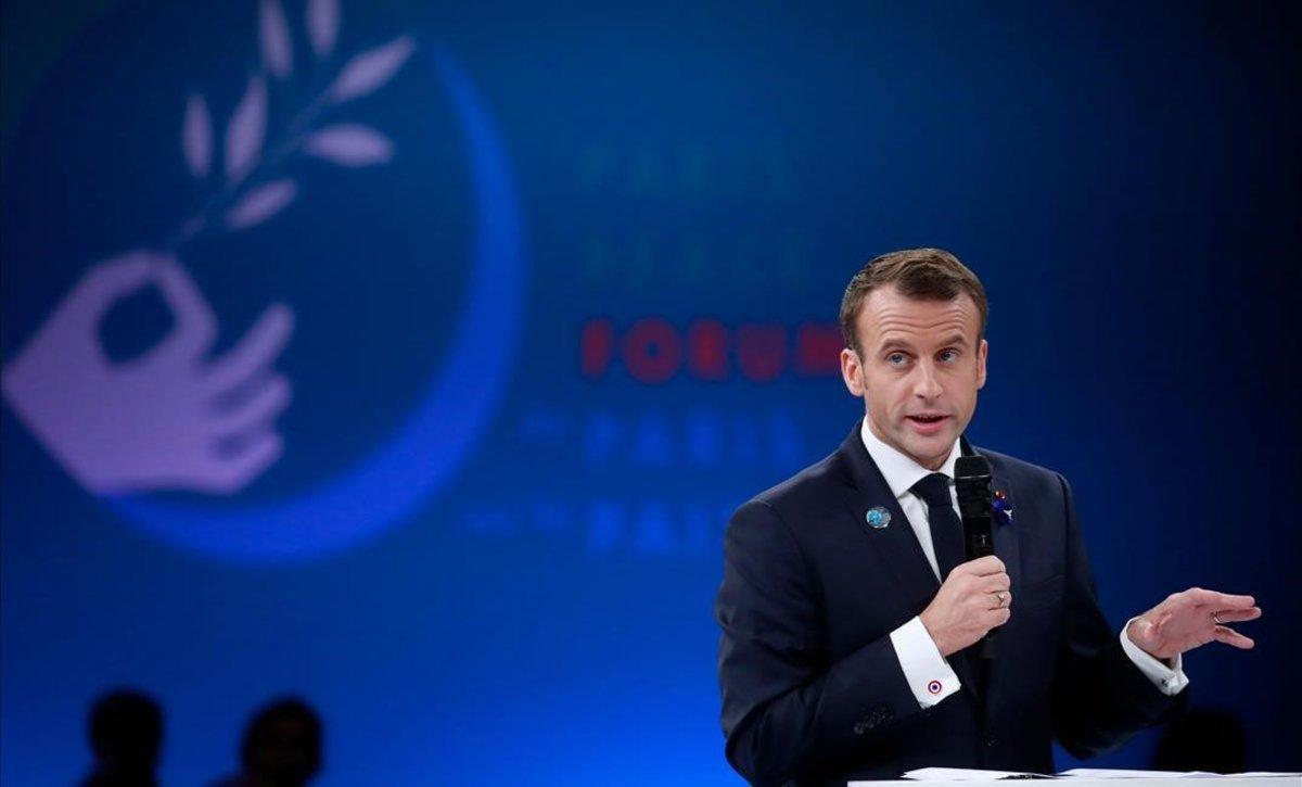 zentauroepp45858336 french president emmanuel macron delivers a speech at the op181111222648