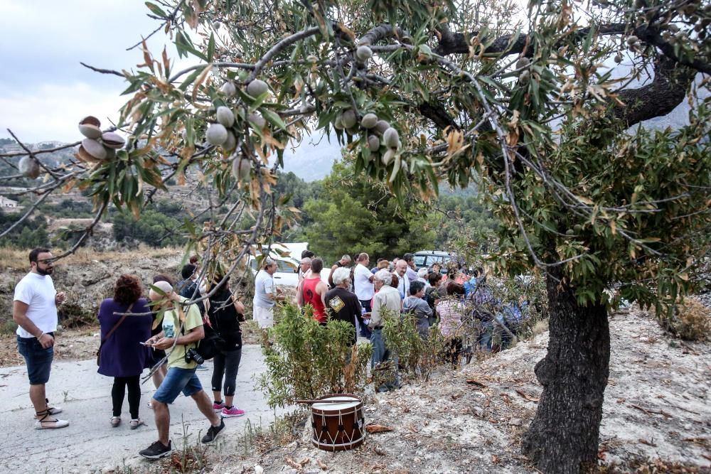 Agricultores y vecinos logran parar las máquinas que iban a triturar otra parcela afectada por la Xylella