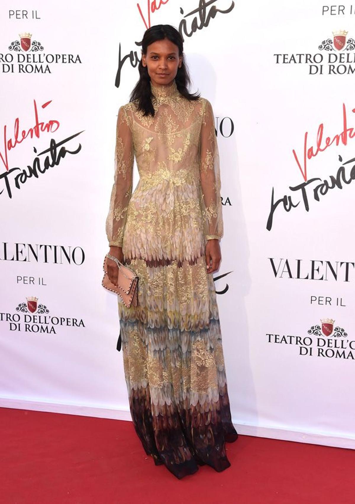 Liya Kebede en el estreno de 'La Traviata' en Roma