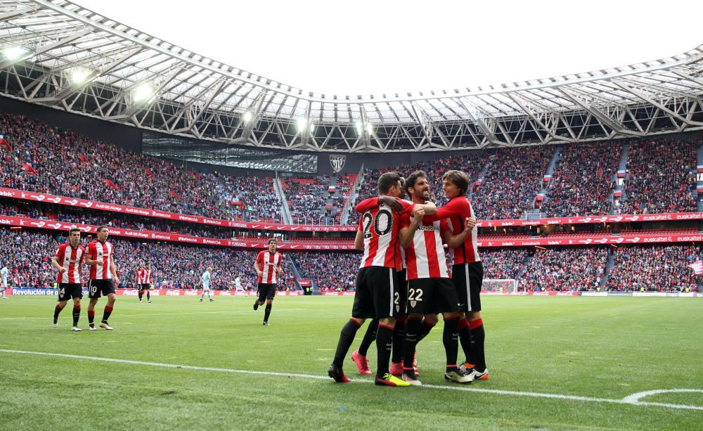 El Athletic le arrebata la quinta plaza a los celestes en un partido marcado por la expulsión de Cabral