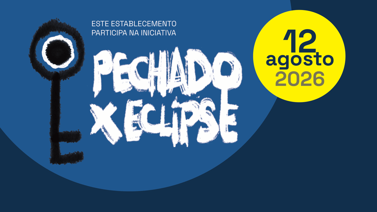 Uno de los carteles informativos de 'Pechado por eclipse'.