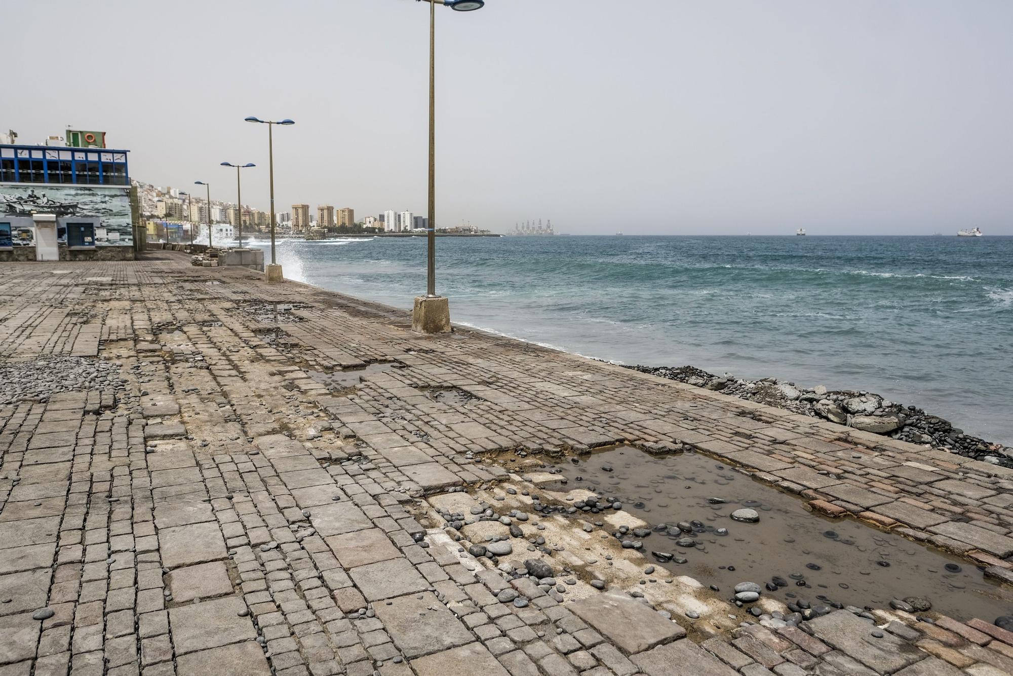 Consecuencias del temporal de mar en San Cristóbal