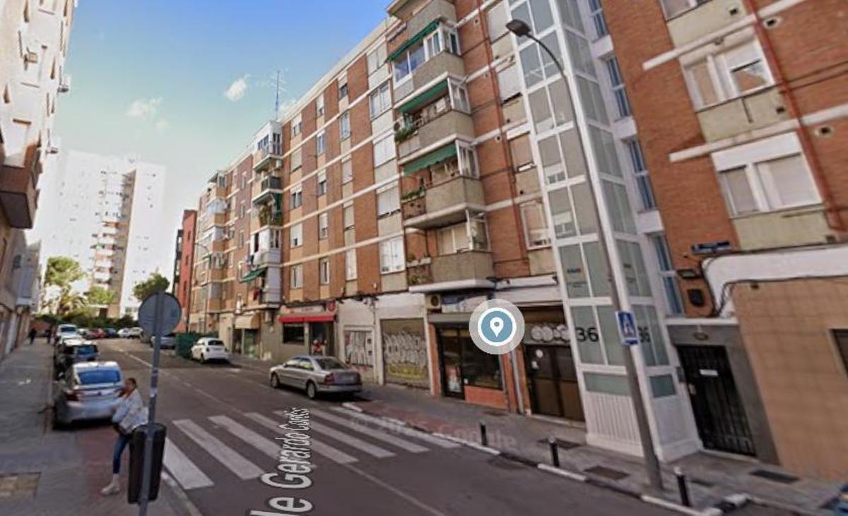 Imagen de la calle Gerardo Colón, en Madrid, donde teóricamente estaba el piso anunciado, en una imagen tomada por Google Street View.