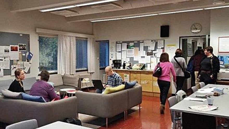 La sala de profesores de uno de los centros europeos donde los docentes zamoranos han desarrollado el programa.