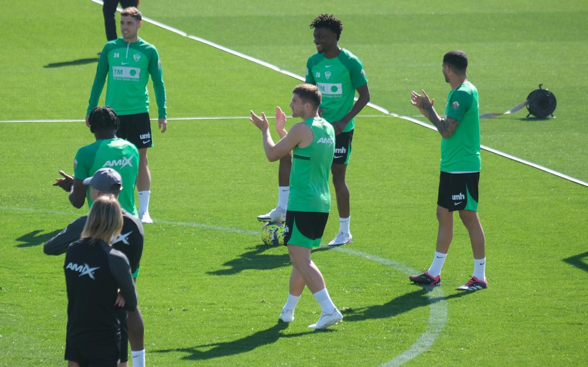 John, durante el entrenamiento del pasado jueves