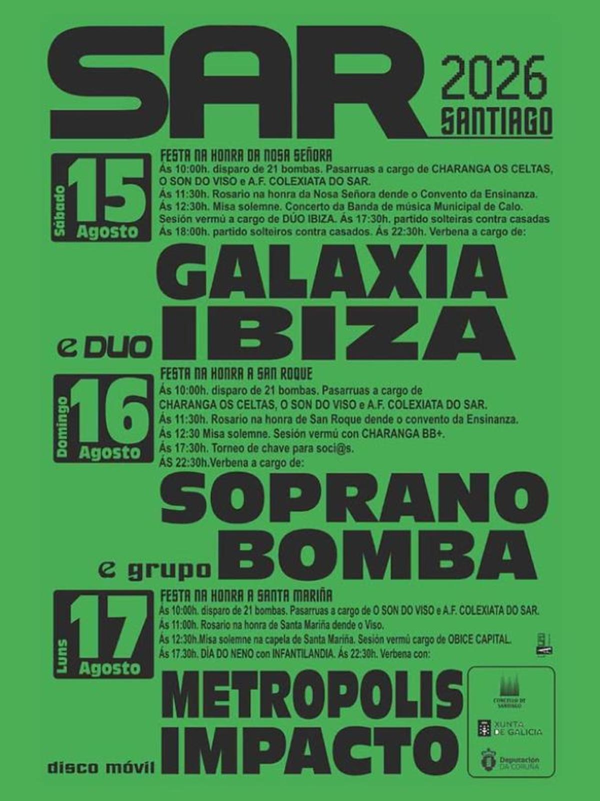 Cartel Fiestas de Sar 2026