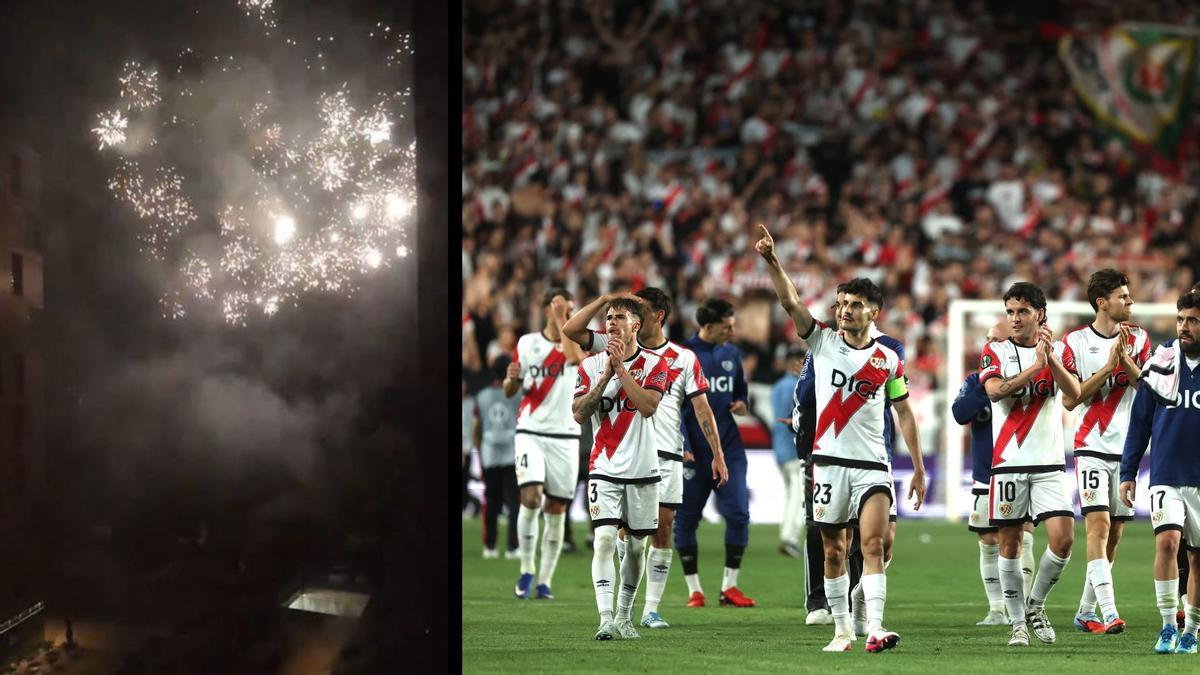 Fuegos artificiales no permitieron descansar al Rayo Vallecano previo a las semifinales de la Conference League