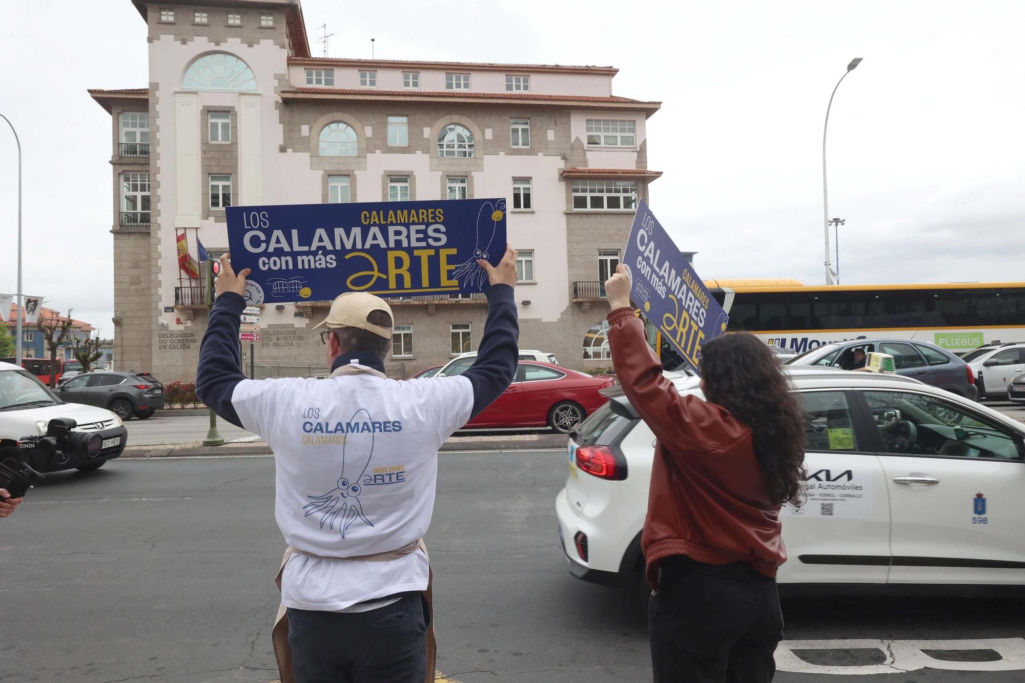 Los calamares con “más arte” en la plaza de Ourense