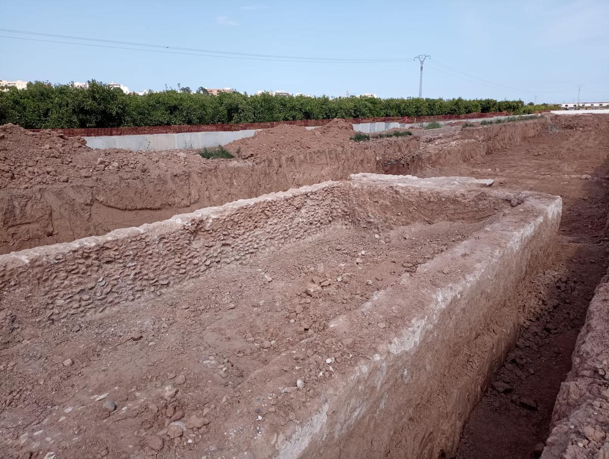 Balsa romana descubierta en la huerta de Paterna.