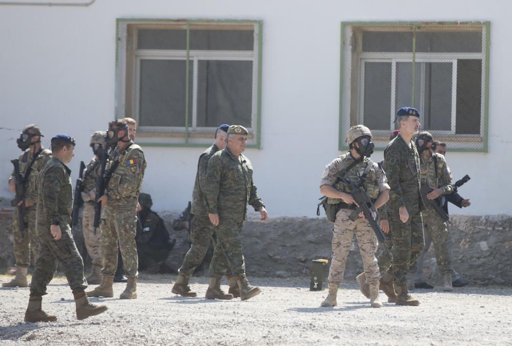 Ejercicio de la policía militar en Bétera con presencia del rey