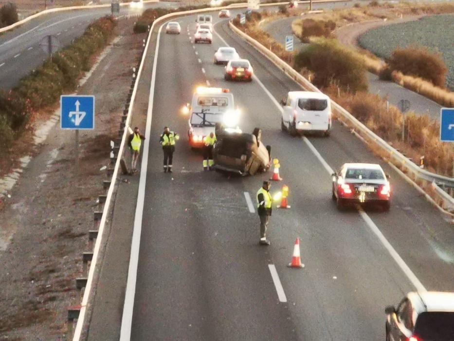 Cuatro mujeres heridas en un accidente en la A-7, en Totana