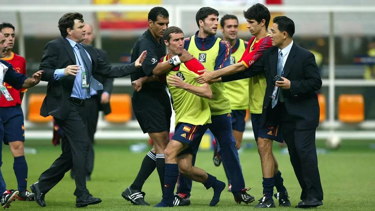 La selección española cayó en los cuartos de final del Mundial de Corea y Japón 2002