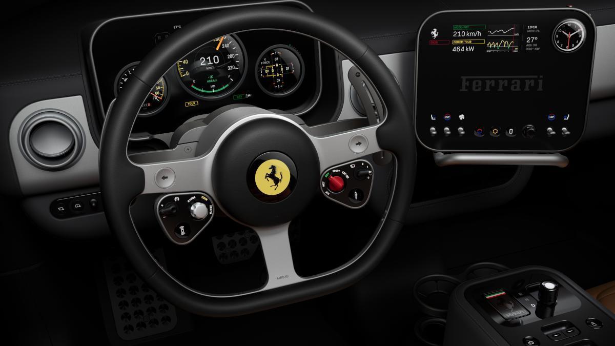 Interior del Ferrari Luce eléctrico